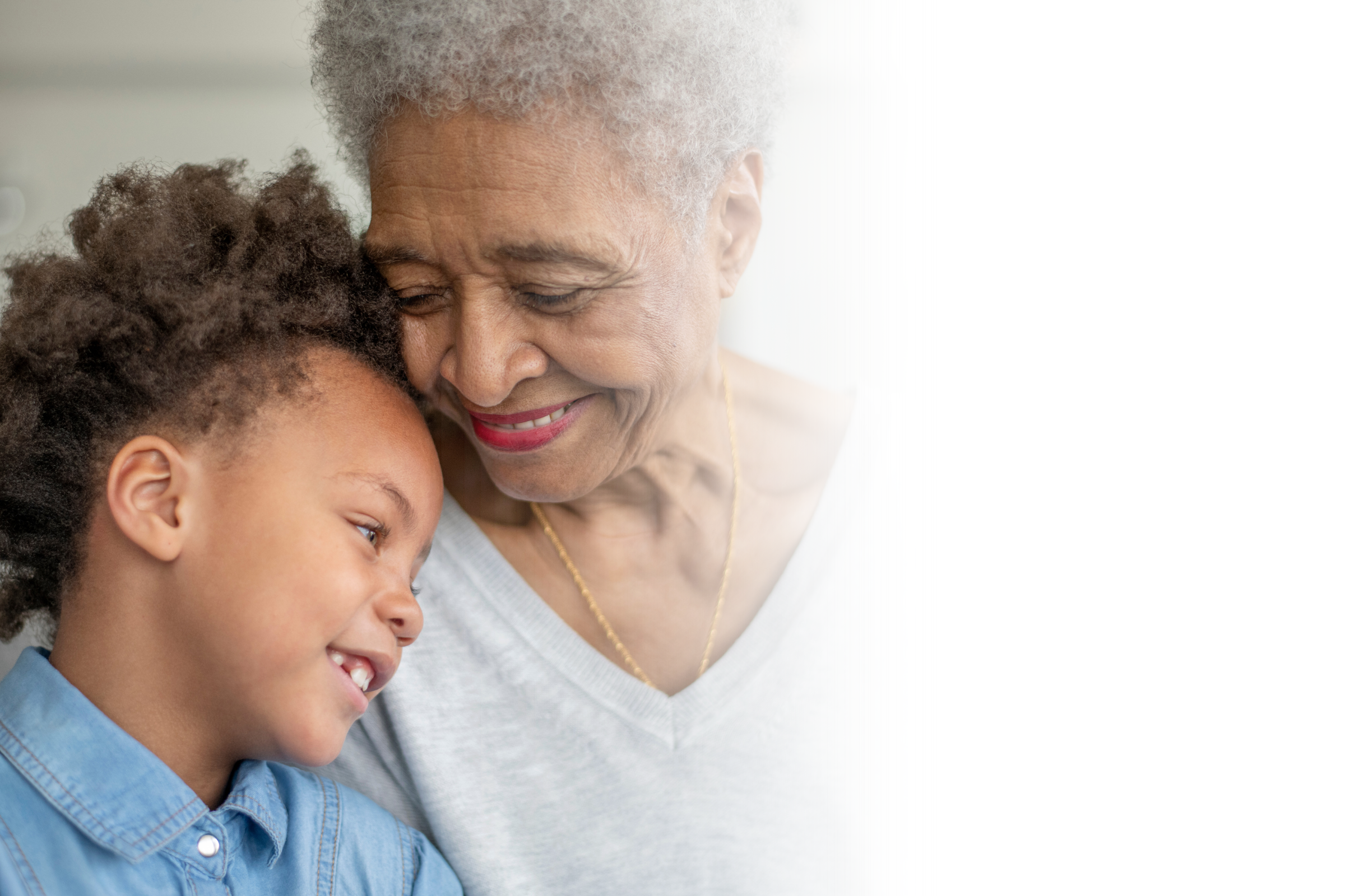 Compassionate caregiver with elderly client