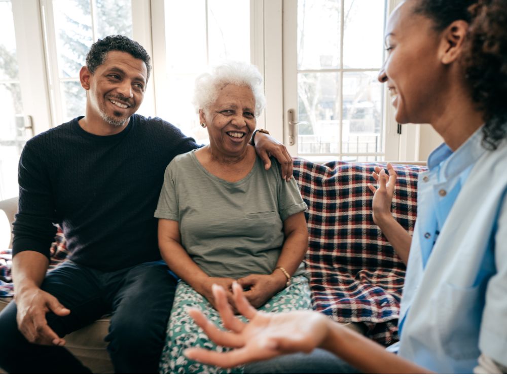 Family caregiver receiving support